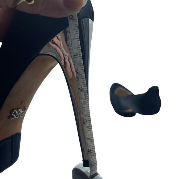 ABS Women's Pump Shoes 4.5 Inches Heels Stiletto Close Round Toe Black Size 8 - Picture 4 of 13
